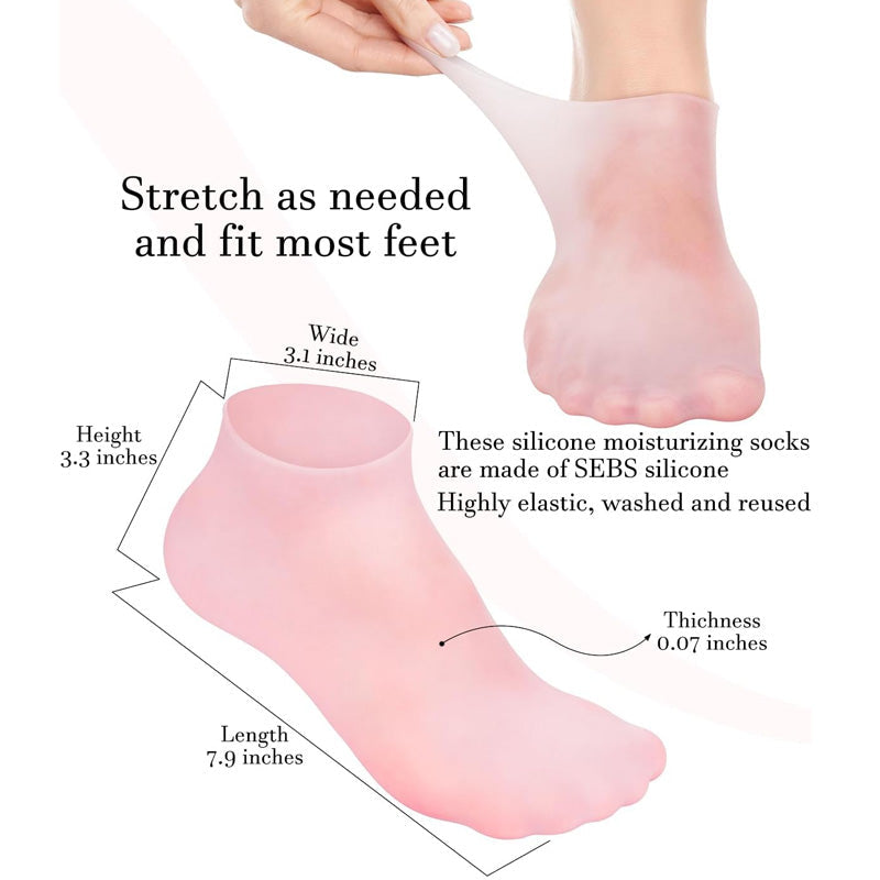 Moisturizing Silicone Gel Socks for Foot Care