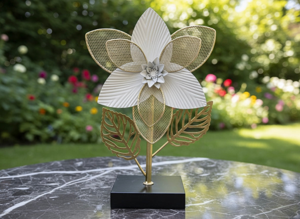 Metal Flower Tabletop Motives Showpiece