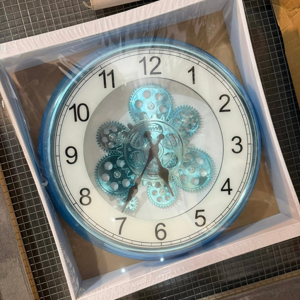 Moving Gears Industrial Style Wall Clock