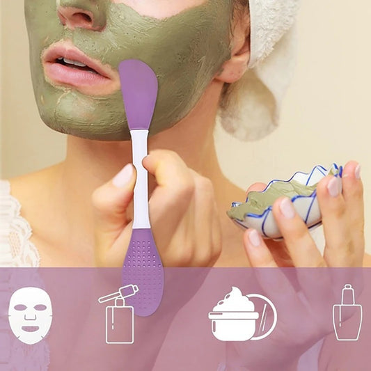 2-in-1 Dual-Headed Silicone Face Mask Brush and Scrubber