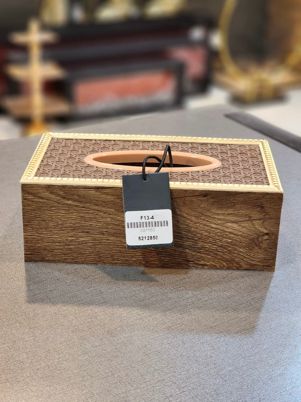 Elegant Wooden and Rattan Tissue Box Holder