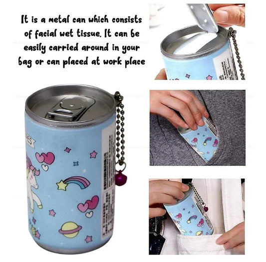 Pack of 30 Mini Portable Wipes with Can