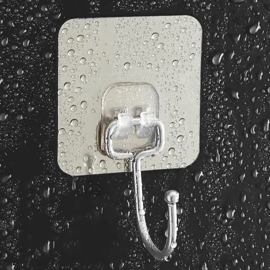 Space-Saving Stainless Steel Adhesive Hooks (Pack of 10)
