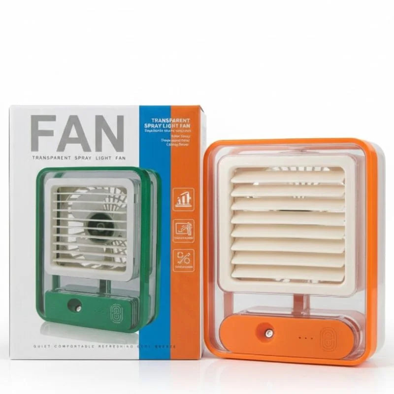 Portable Desktop Water Mist Fan - USB Rechargeable Personal Cooling Fan