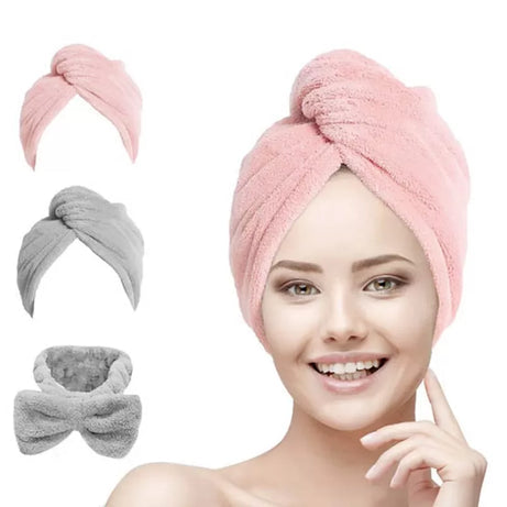 Microfiber Fast-Drying Hair Towel Wrap (Random Colors)