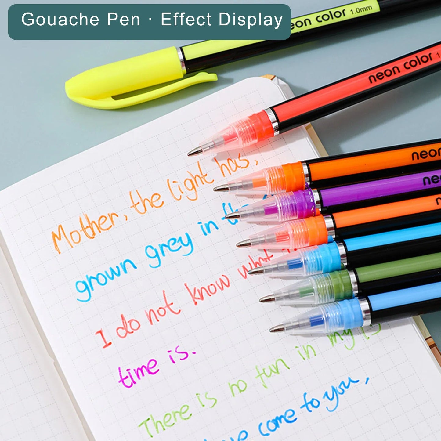 Neon Glitter Gel Pen Set for Art and Coloring 12-Piece (Set)