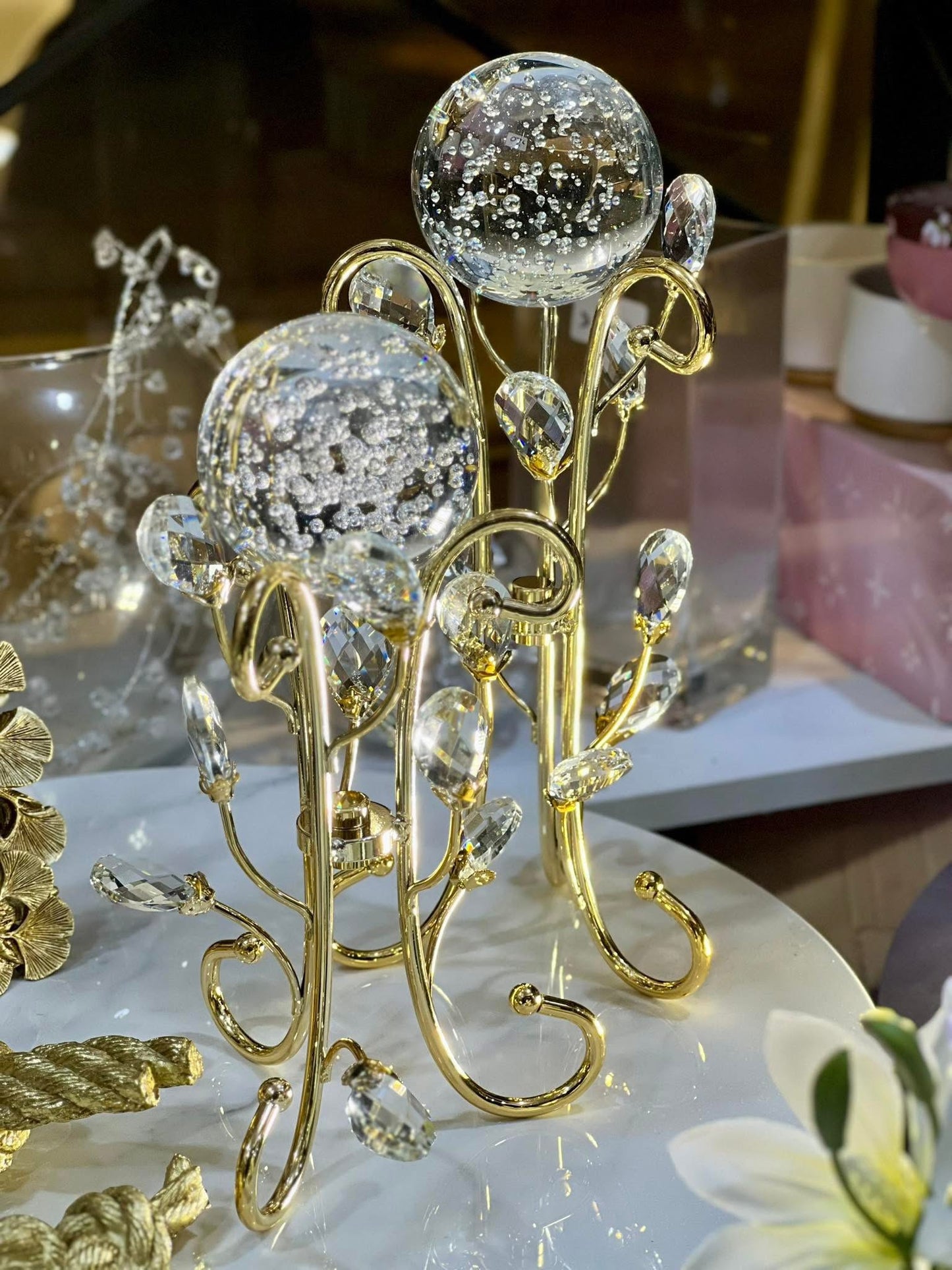 Crystal Showpiece Set (2 Piece)