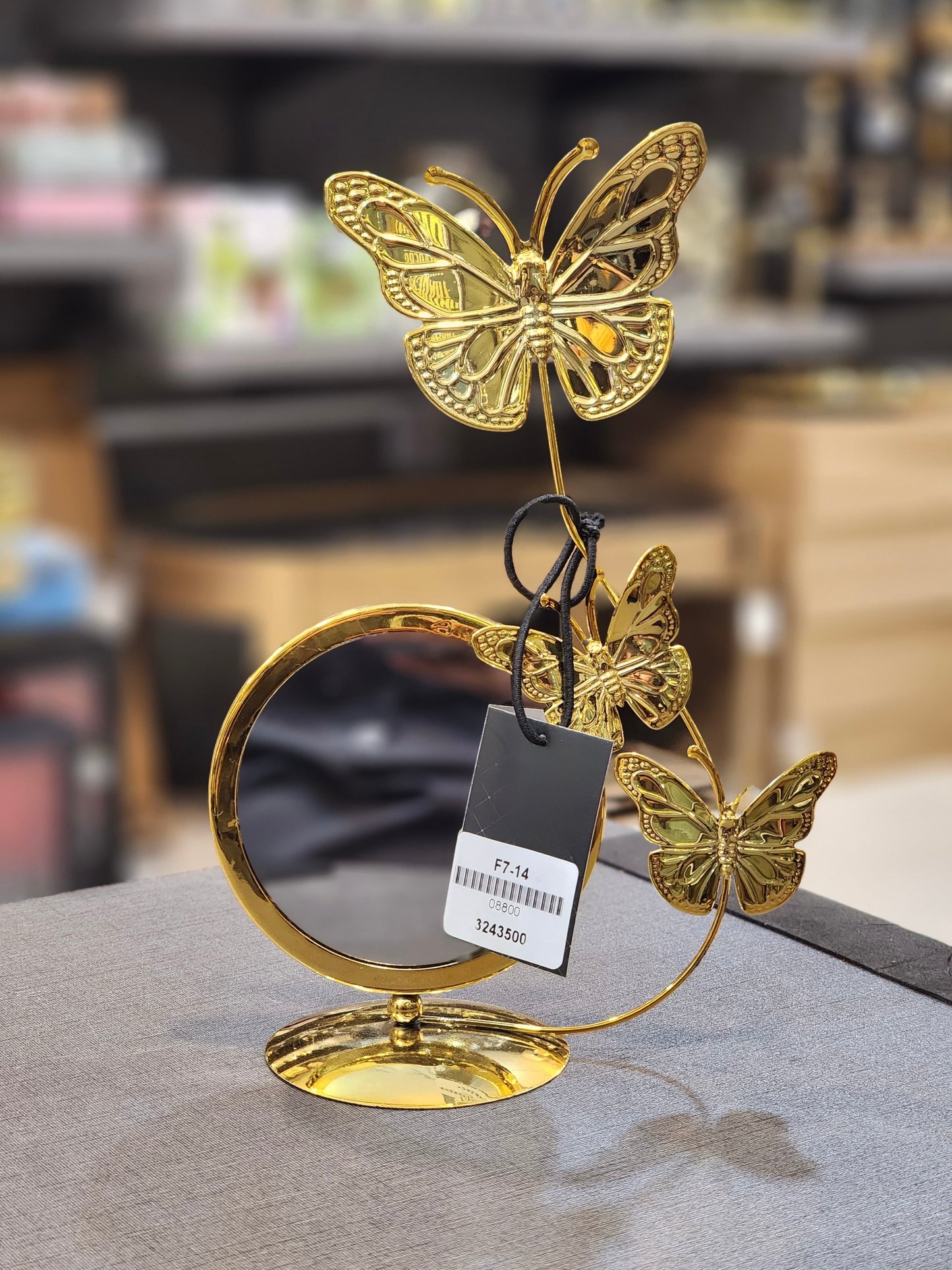 Golden Flight Butterfly Mirror Decor