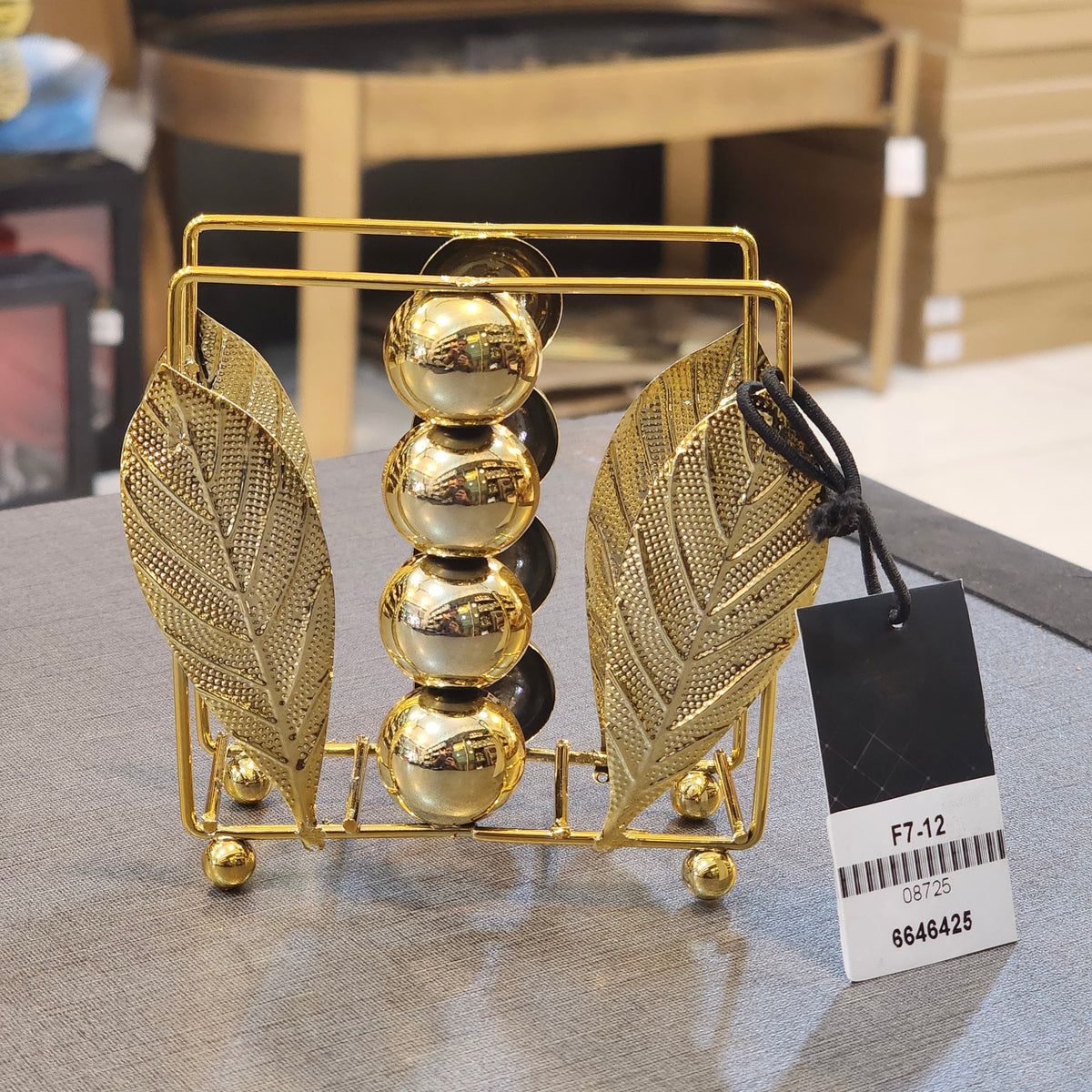 Golden Foliage Napkin Holder