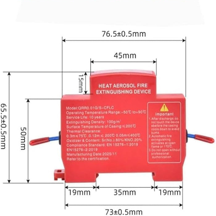 Heat Aerosol Fire Extinguishing Device