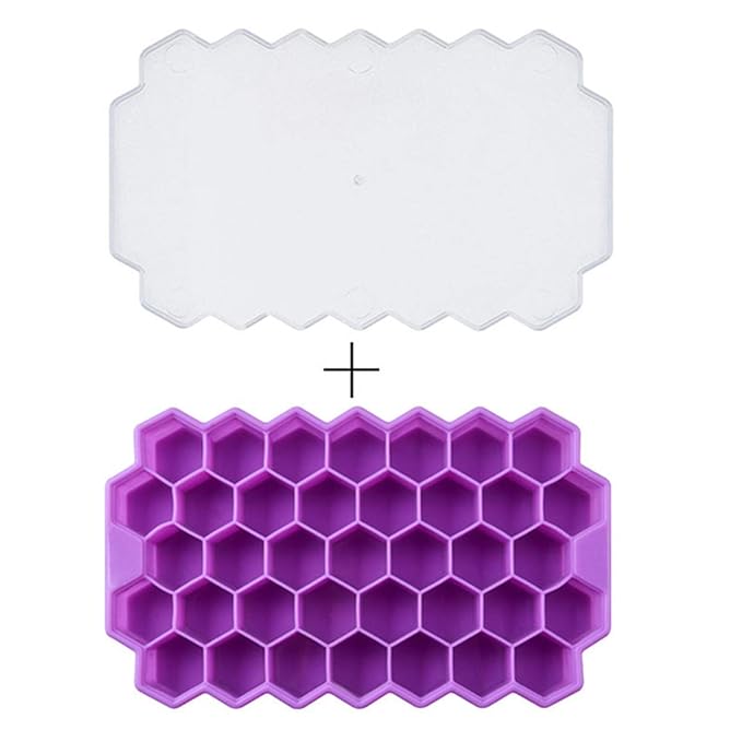 Honeycomb Silicone Ice Cube Trays with Removable Lids