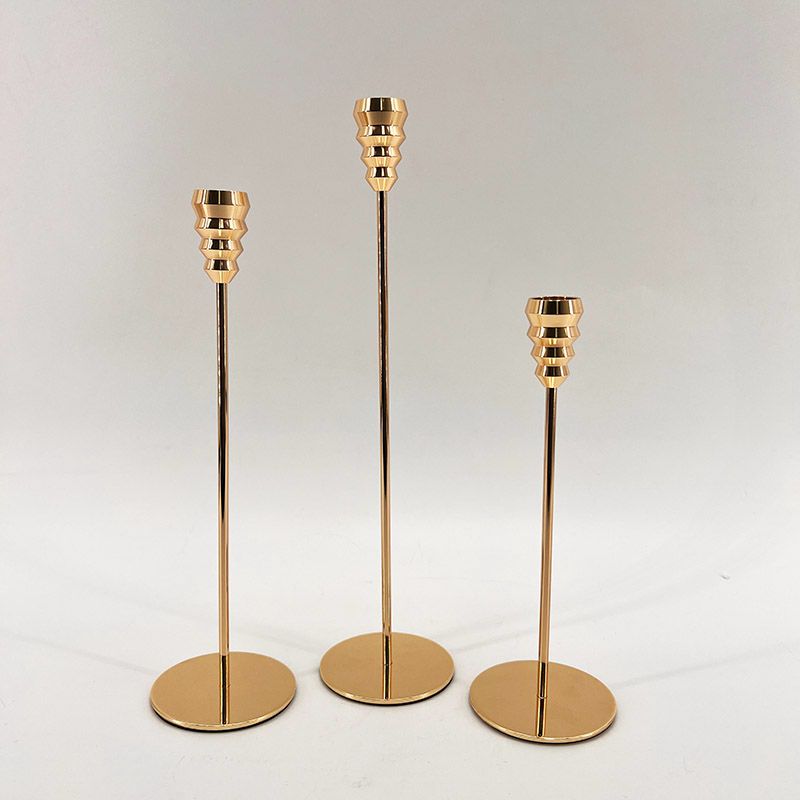 Cortina Golden Candle Holder Set (3 Piece)