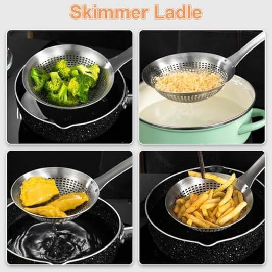 Stainless Steel Spider Strainer and Skimmer Ladle