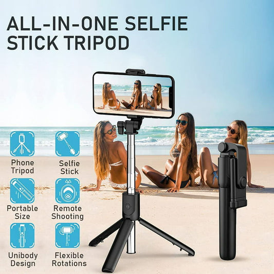 3-in-1 Bluetooth Selfie Stick and Tripod with Remote