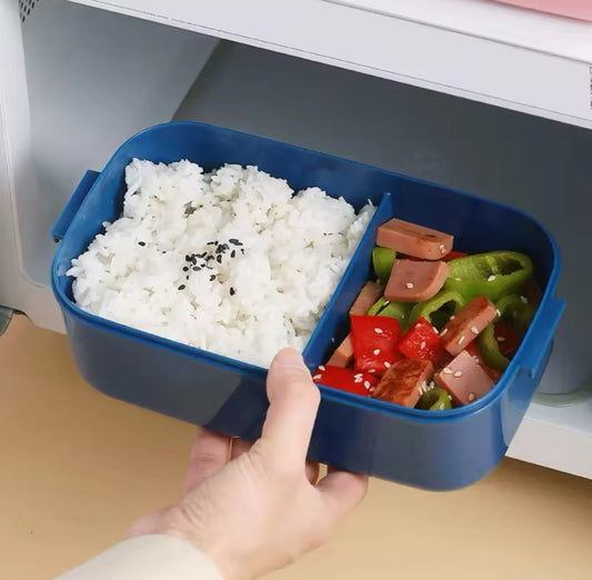 Leak-Proof 2-Compartment Bento Lunch Box with Utensils