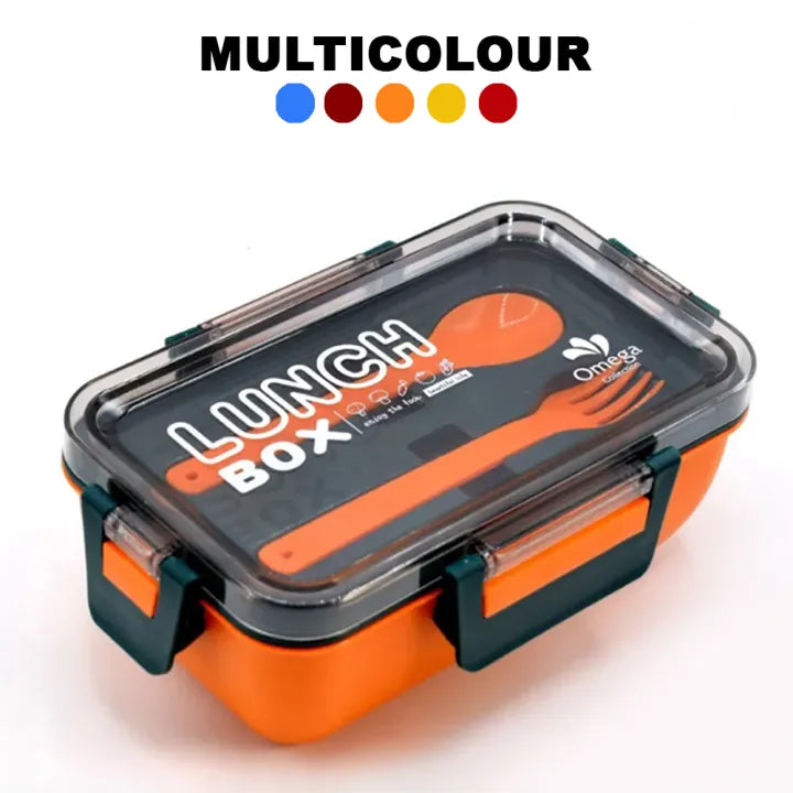 Leak-Proof 2-Compartment Bento Lunch Box with Utensils