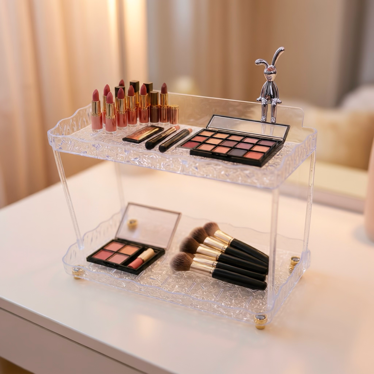 Luxury 2 Tier Acrylic Vanity Cosmetic Organizer