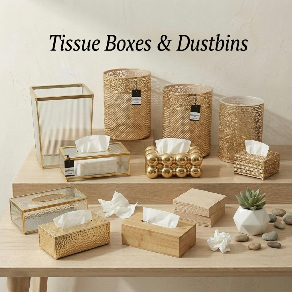 Tissue Boxes & Dustbins