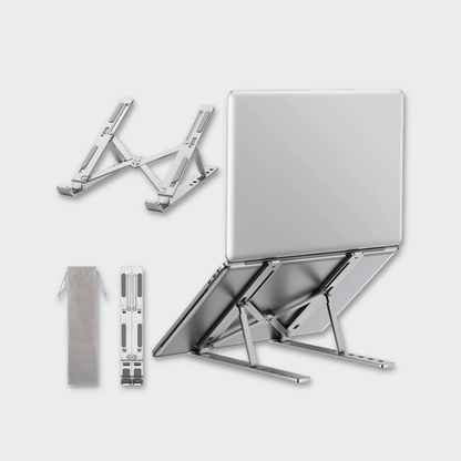 Adjustable Aluminum Foldable Laptop Stand with Free Carry Bag