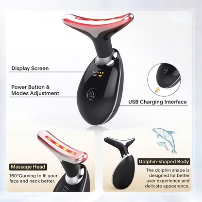 Electric LED Light Therapy Face and Neck Massager