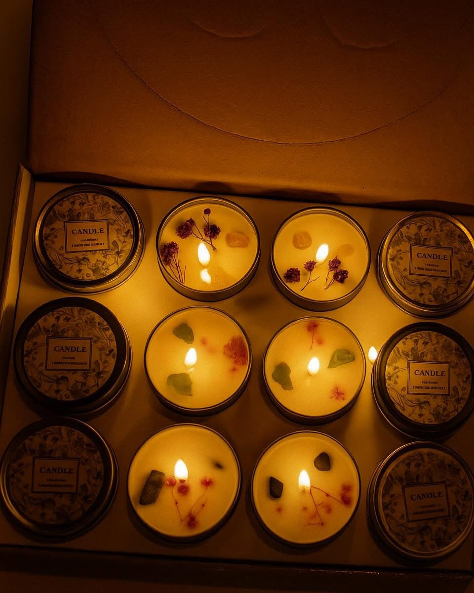 Aromatherapy Crystal-Infused Scented Candle Gift (1 Piece)