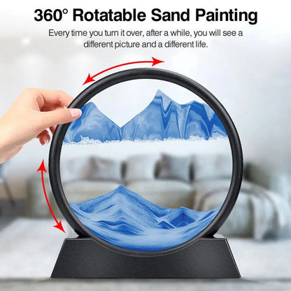 3D Moving Sand Art Hourglass Decoration