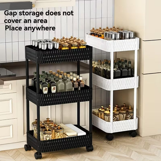 3-Tier Rolling Utility Storage Cart