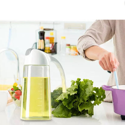 Automatic Cap Glass Oil Dispenser Bottle (600ml)