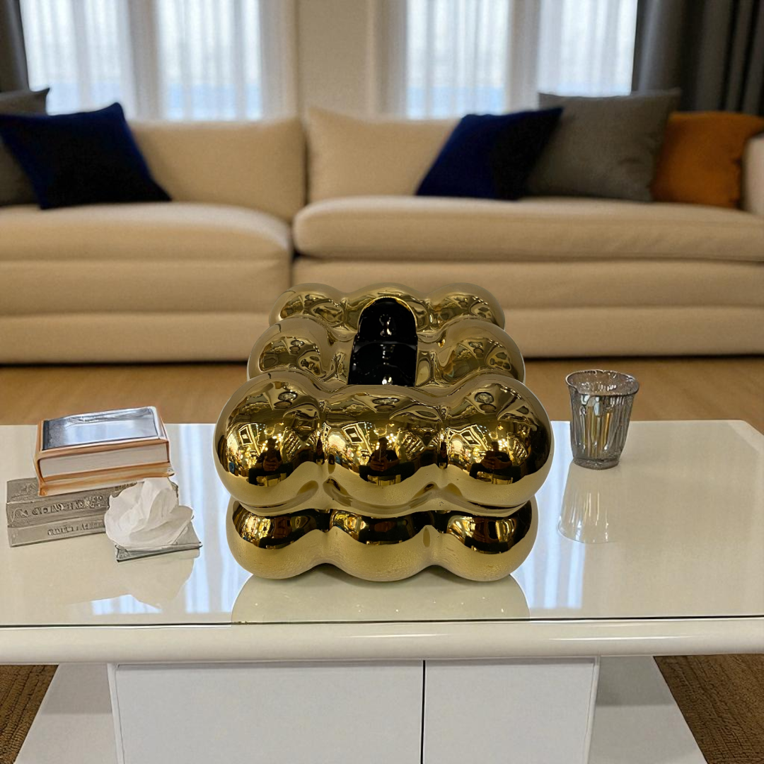 Ceramic Bubble Stack Tissue Box