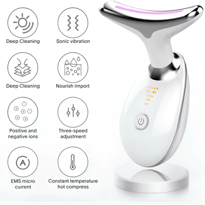 Electric LED Light Therapy Face and Neck Massager