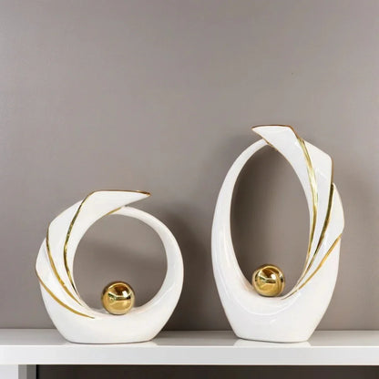 MODERN CERAMIC SCULPTURE (2 Piece Set)