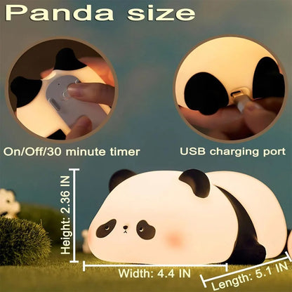Soft Silicone Panda Night Light for Kids