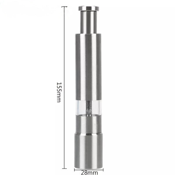 Portable One-Handed Stainless Steel Pepper Grinder