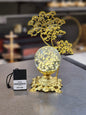 Golden Tree Crystal Ball Decorative Lamp