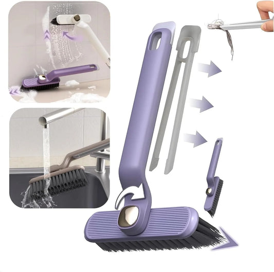 Multifunctional 2-in-1 Crevice Cleaning Brush with Hidden Tweezers