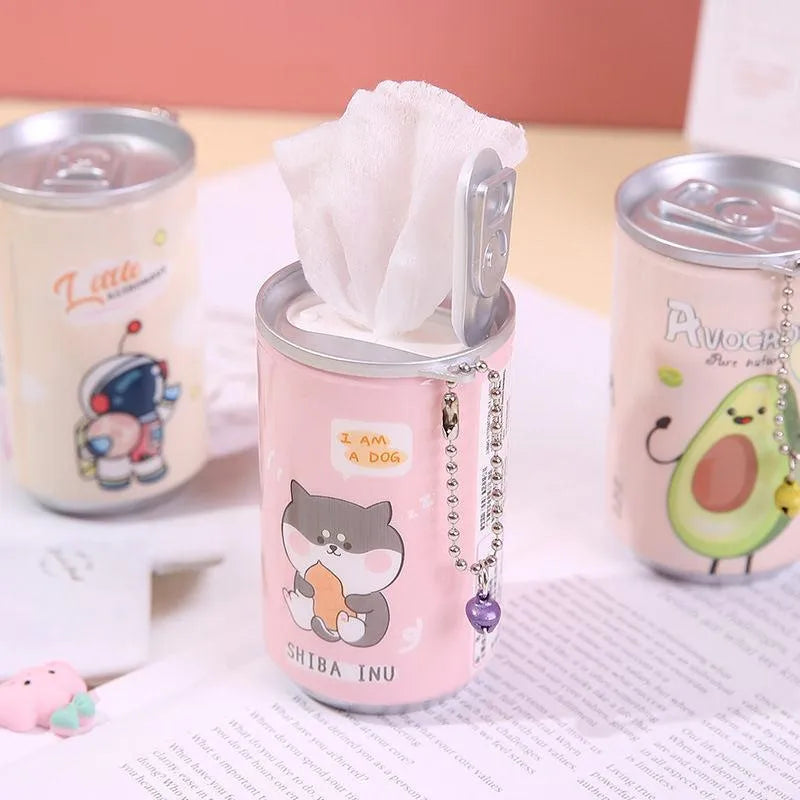 Pack of 30 Mini Portable Wipes with Can