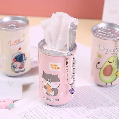 Pack of 30 Mini Portable Wipes with Can