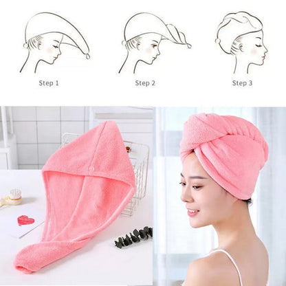 Microfiber Fast-Drying Hair Towel Wrap (Random Colors)