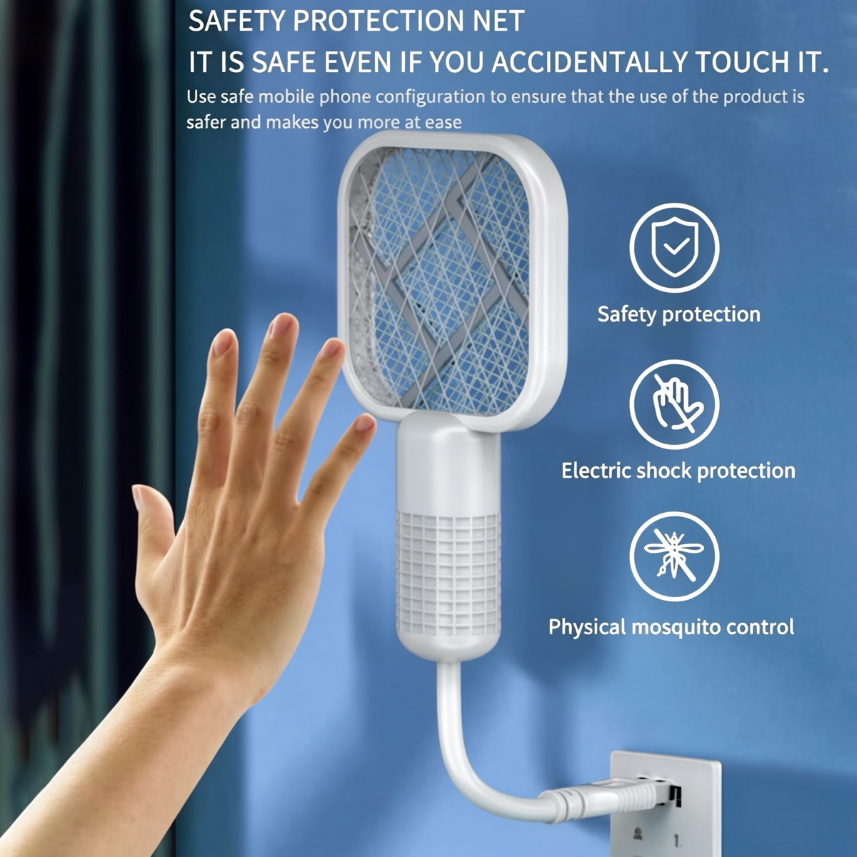 USB Rechargeable Mini Electric Mosquito Swatter