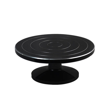 Professional Revolving Cake Turntable (28cm) - Black & Silver