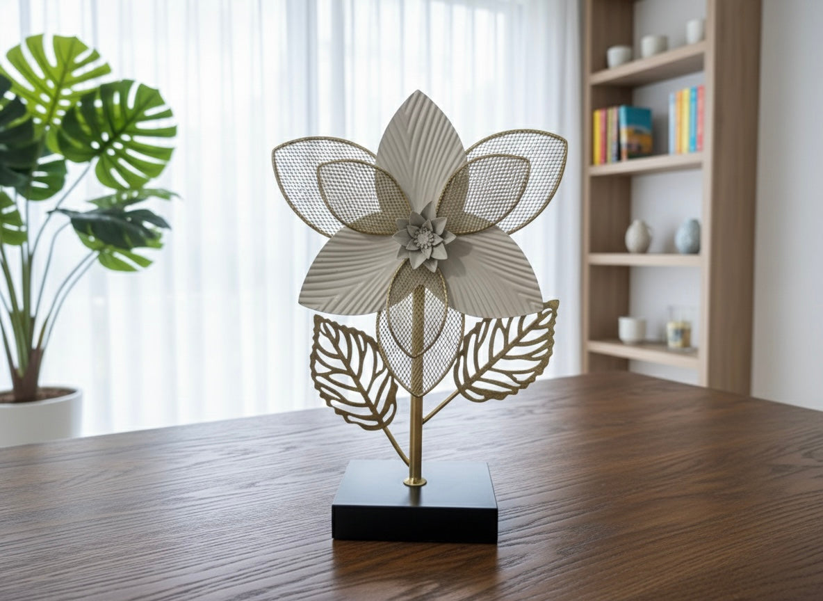 Metal Flower Tabletop Motives Showpiece