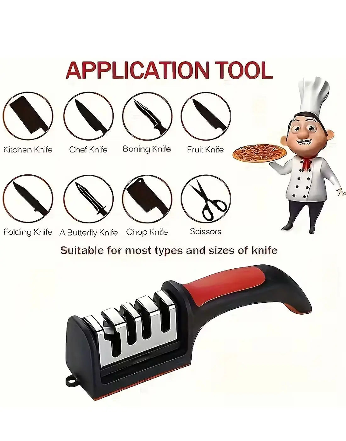 4-in-1 Professional Knife and Scissors Sharpener