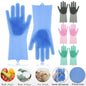 Silicone Kitchen Gloves Pair (Random color)