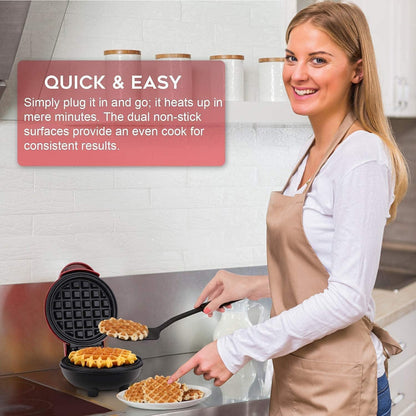 Compact Electric Mini Waffle Maker for Quick Breakfasts