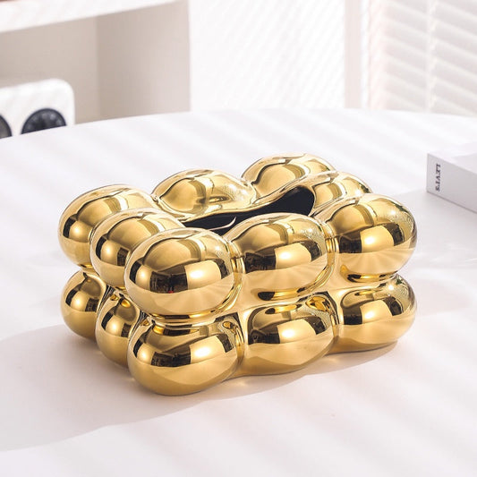 Ceramic Bubble Stack Tissue Box