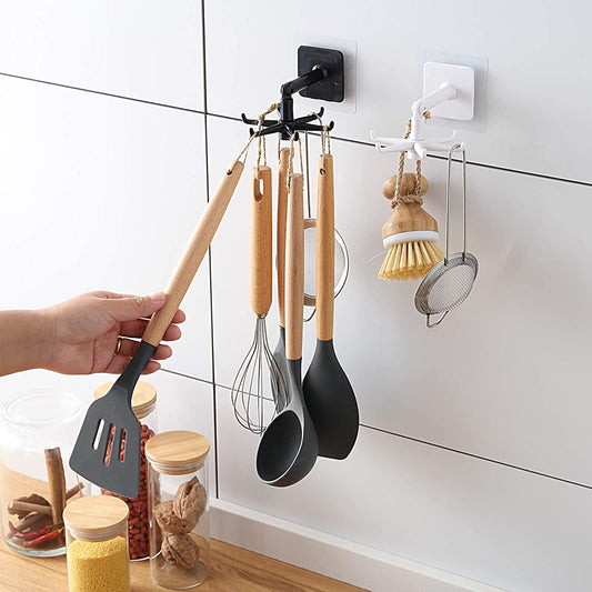 360° Rotating Wall-Mounted Utensil Organizer