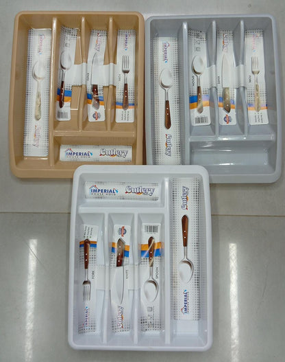 5-Compartment Cutlery Organizer Tray