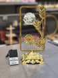 Elegant Golden Floral Crystal Ball Table Ornament