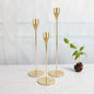 Gold Metal Taper Candle Holders