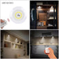 Wireless Remote Control LED Puck Lights - 3 Pack Under Cabinet & Wardrobe Lighting